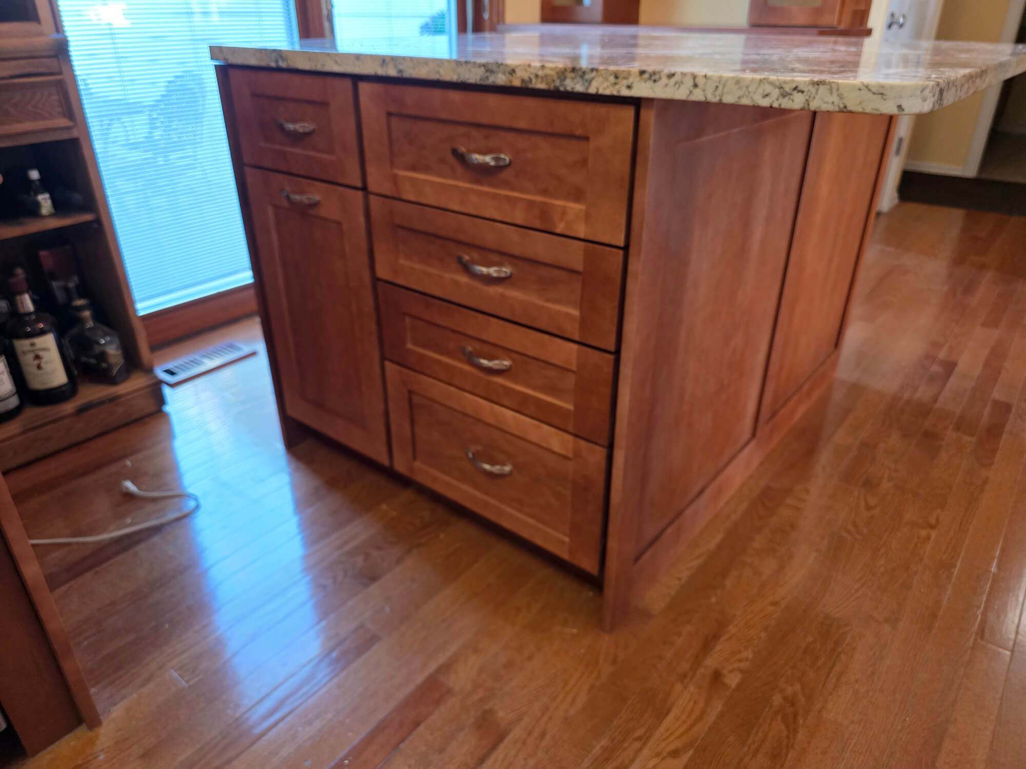 Cabinet door replacement and refacing project - custom woodwork